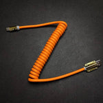 "Neon Chubby" Spring Charge Cable With Gold-plated Design