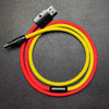 "ColorWeave Chubby" Vibrant Dual-Tone 100W Fast Charge Cable - More Colors - Yellow+Red