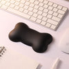 "Chubby Comfort“ Silikon-Tastatur-Handgelenkauflage und Mauspad-Set – süße Knochen - Schwarz