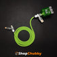"Travel-Friendly Compact" 4-In-1 Neon Fast Charging Cable