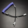 "Color-Blocked Chubby" 2-In-1 90° Elbow Spring Silicone Braided Cable - Purple+Black