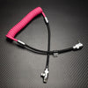 "Color-Blocked Chubby" 2-In-1 90° Elbow Spring Silicone Braided Cable - Red+Black