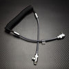 "Color-Blocked Chubby" 2-In-1 90° Elbow Spring Silicone Braided Cable - Black+Grey