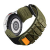 20/22mm Outdoor Mountaineering Nylon Canvas Loop For Samsung/Garmin/Fossil/Others - Green