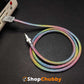 "Rainbow Chubby" Diamond-Encrusted Fast Charging Cable