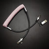 4-In-1 Multicolor Spring Car Charging Cable - Light Pink