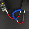 "Neon Chubby" New Spring Charge Cable - Blue+Purple