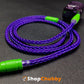 "Colorblock Chubby" Colorful Braided Fast Charging Cable