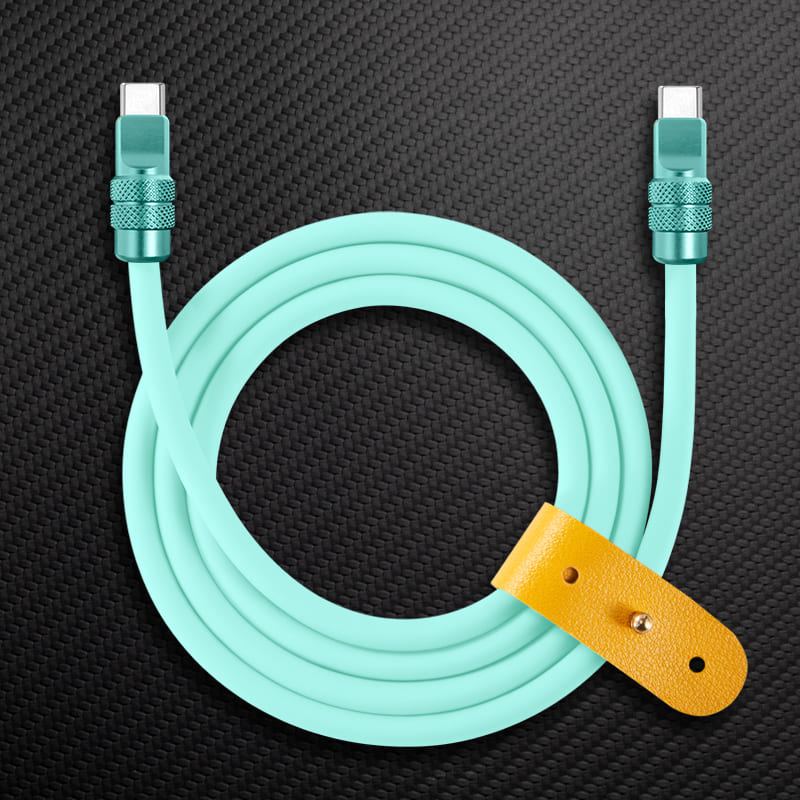 "Anodized" 240W Reflective Shine Charge Cable C+Lightning