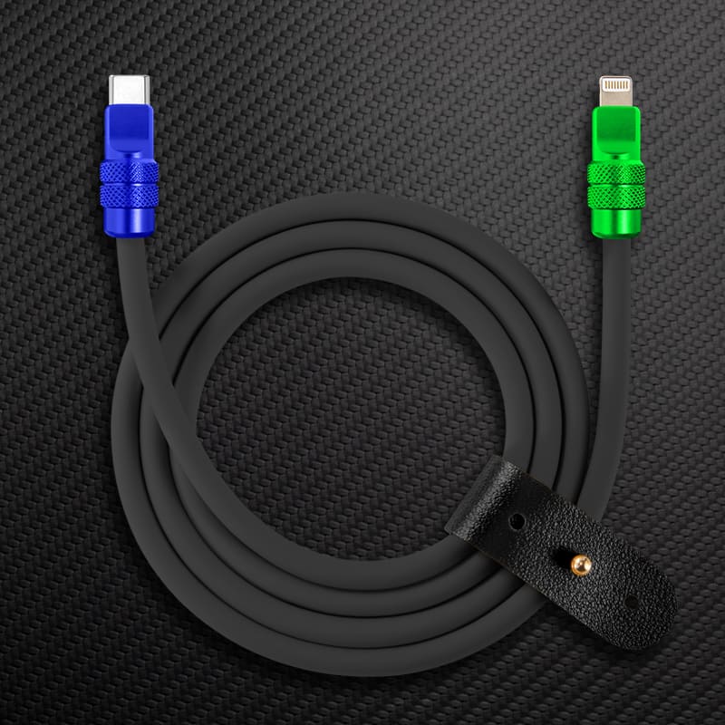 "Anodized Pro" 240W Reflective Shine Charge Cable C+Lightning