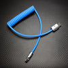 "Soft Chubby" 240W Spring Silicone Fast Charge Cable - Blue