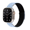 "Braided Design" Liquid Silicone Magnetic Band for Apple Watch - Blue Black