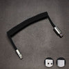 "Candy Chubby" Car Spring Fast Charging Cable - Black