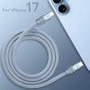 "Chubby 17" 240W Anodizing Fast Charging Cable For iPhone 17 - Mist Blue