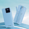 "Chubby" 22.5W 30000mAh Power Bank With Built-In Cord - Light Blue
