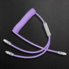 "Chubby Flex" 2 In 1 Spring Fast Charging Cable - Light Purple