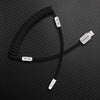 "Chubby" Spring Braided Silicone Fast Charge Cable - Black