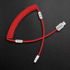 "Chubby" Spring Braided Silicone Fast Charge Cable - Red