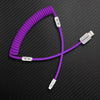"Chubby" Spring Braided Silicone Fast Charge Cable - Purple