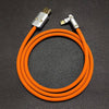 "Chubby“ USB-Schnellladekabel mit 90°-Winkeldesign - Orange