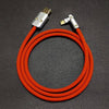 "Chubby“ USB-Schnellladekabel mit 90°-Winkeldesign - Rot
