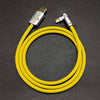 "Chubby“ USB-Schnellladekabel mit 90°-Winkeldesign - Gelb