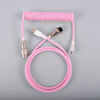 "Chubby" USB To Type C Spring Keyboard Cable - Pink