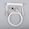 "Chubby" USB To Type C Spring Keyboard Cable - White