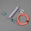 "Chubby" USB To Type C Spring Keyboard Cable - Purple Orange