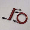"Chubby" USB To Type C Spring Keyboard Cable - Red Black