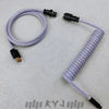"Chubby" USB To Type C Spring Keyboard Cable - Purple Gold