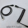 "Chubby" USB To Type C Spring Keyboard Cable - Black Gold