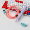 "Chubby" USB To Type C Spring Keyboard Cable - Purple+Orange