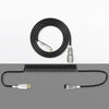 "Chubby" USB To Type C Spring Keyboard Cable - Black