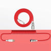 "Chubby" USB To Type C Spring Keyboard Cable - Red