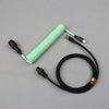 "Chubby" USB To Type C Spring Keyboard Cable - LANO-20874 - Green+Black