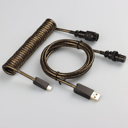 "Chubby" USB To Type C Spring Keyboard Cable - LANO16D17