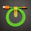 "Chubby“ leuchtendes, geflochtenes Farbblock-Ladekabel - Green+Orange [Christmas Exclusive]