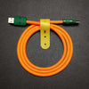 "Chubby“ leuchtendes, geflochtenes Farbblock-Ladekabel - Orange+Dark Green [Christmas Exclusive]