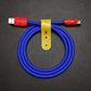 "Chubby" Vibrant Color-block Braided Charge Cable