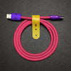 "Chubby“ leuchtendes, geflochtenes Farbblock-Ladekabel - Rosa+Lila