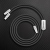ChubbyCable Duo-Flex™: 100W & 60W 2-in-1 Fast Charging & Data Transfer Cable with Soft Silicone - Black