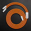 ChubbyCable Duo-Flex™: 100W & 60W 2-in-1 Fast Charging & Data Transfer Cable with Soft Silicone - Orange