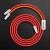 ChubbyCable Duo-Flex™: 100W & 60W 2-in-1 Fast Charging & Data Transfer Cable with Soft Silicone - Red & Orange