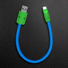"Color Block Chubby"  Power Bank Friendly Cable - Blue+Green