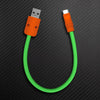 "Color Block Chubby"  Power Bank Friendly Cable - Green+Orange [Christmas Exclusive]