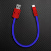 "Color Block Chubby"  Power Bank Friendly Cable - Dark Blue+Red