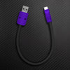 "Color Block Chubby"  Power Bank Friendly Cable - Black+Purple
