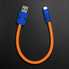 "Color Block Chubby“ Powerbank-freundliches Kabel – mehr Farben - Orange+Blau