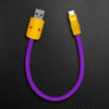 "Color Block Chubby“ Powerbank-freundliches Kabel – mehr Farben - Lila+Gelb